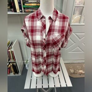 Como Vintage Women’s Red and White Plaid  Top Size Medium NWT